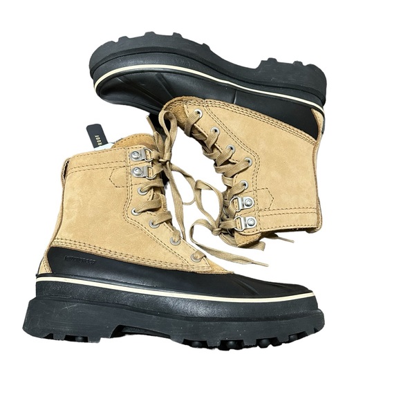 NWOB Sorel Men's Caribou Storm WP Boot - Rain and Wind - Waterproof - Buff, 7 - Picture 12 of 14